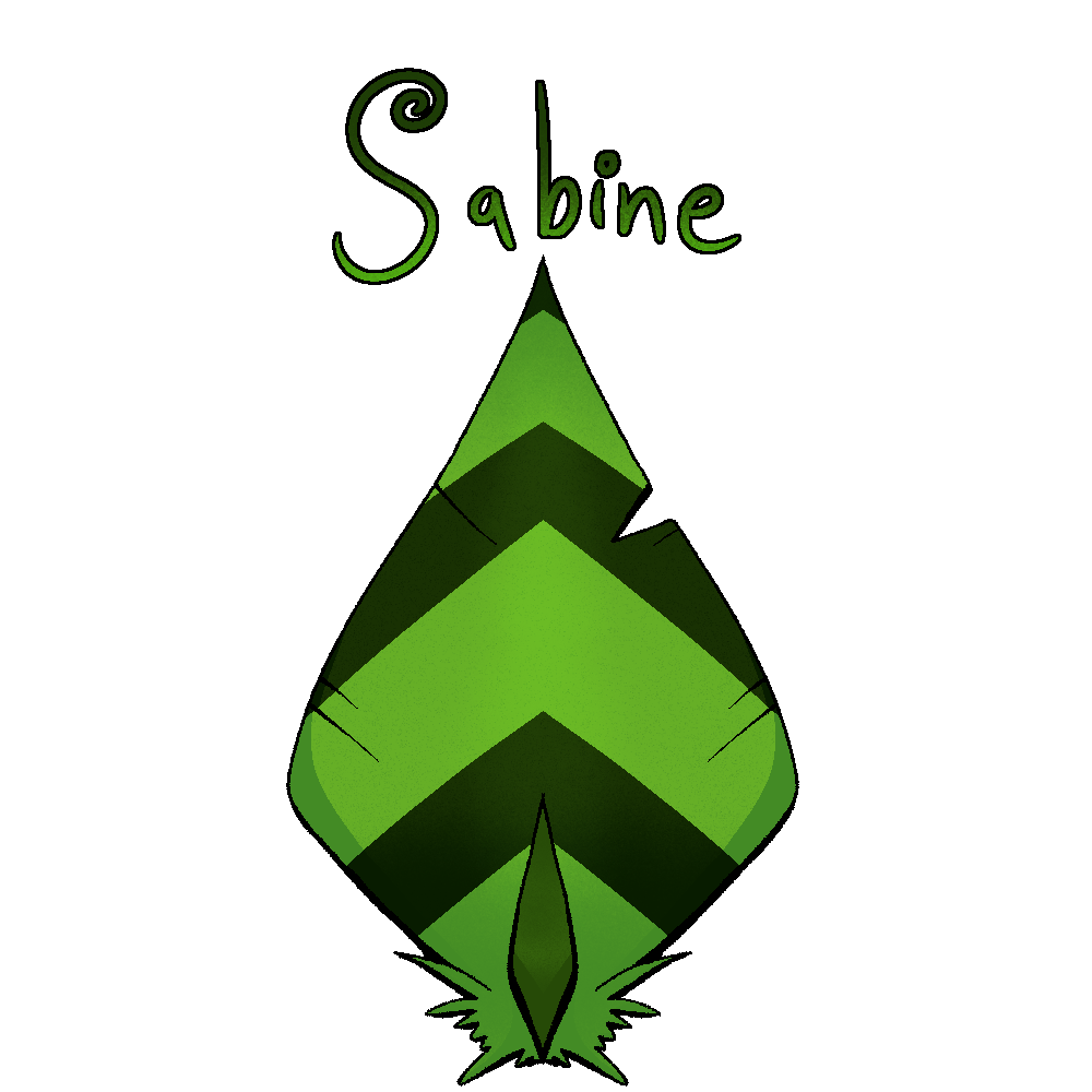 Clickable link to the page on Sabine Durand. It is shaped like a bronze gear.